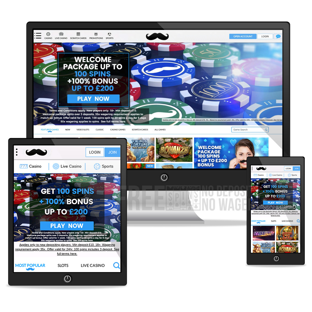 Mr Play casino desktop, tablet, mobile view